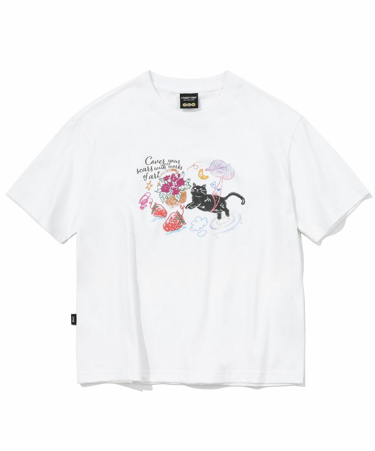 CPGN STUDIO DTP DOODLE ART CROP T-SHIRT (W)