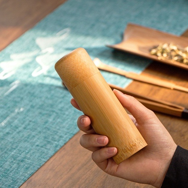 竹製密封茶葉罐