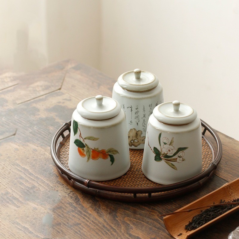 月白汝窯茶葉罐