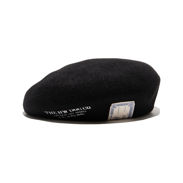 H.W.DOG Embroidery Big Beret / D-00993