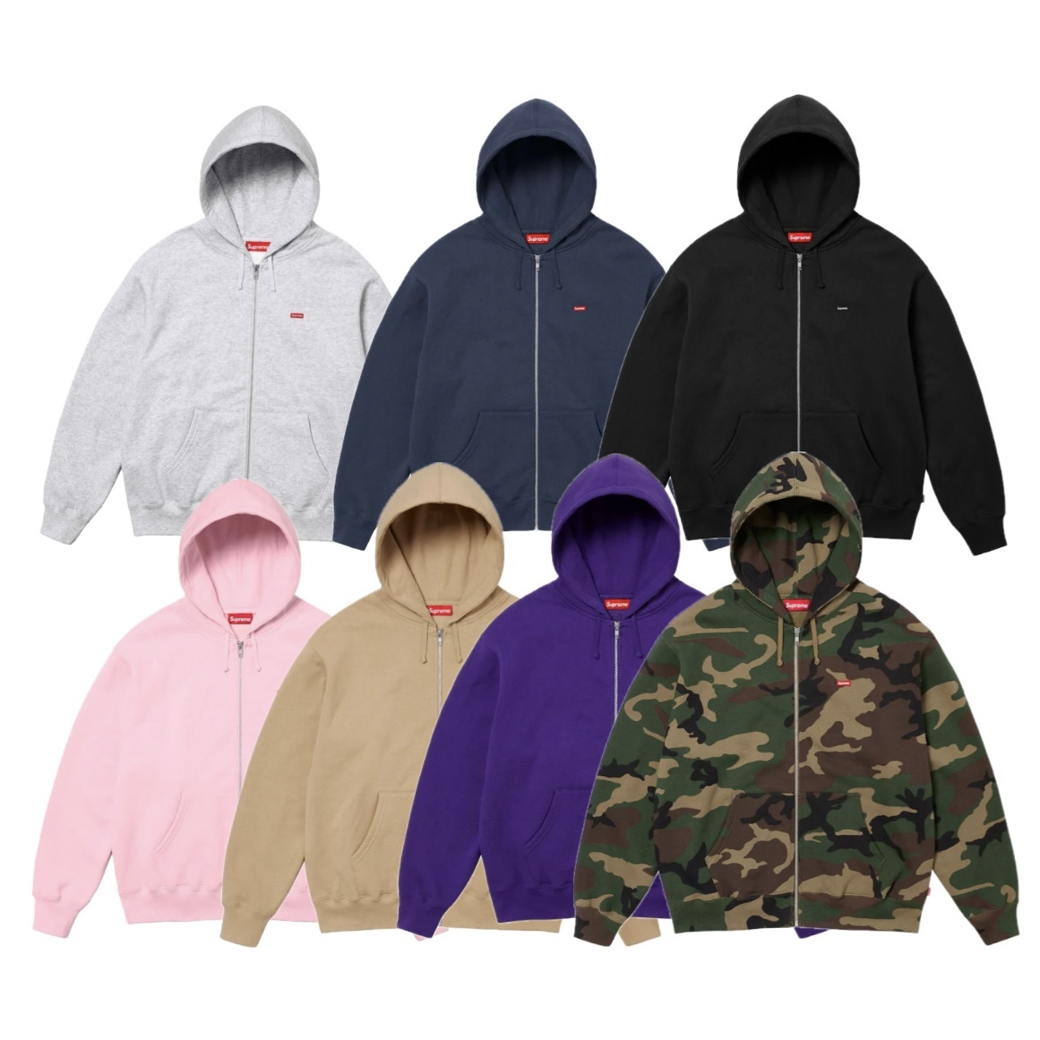 現貨┃Supreme 24FW Small Box Zip Up Hooded Sweatshirt 連帽外套