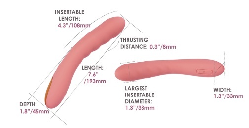 SVAKOM Ava Neo APP智能遙控 抽插式震動按摩棒 粉色