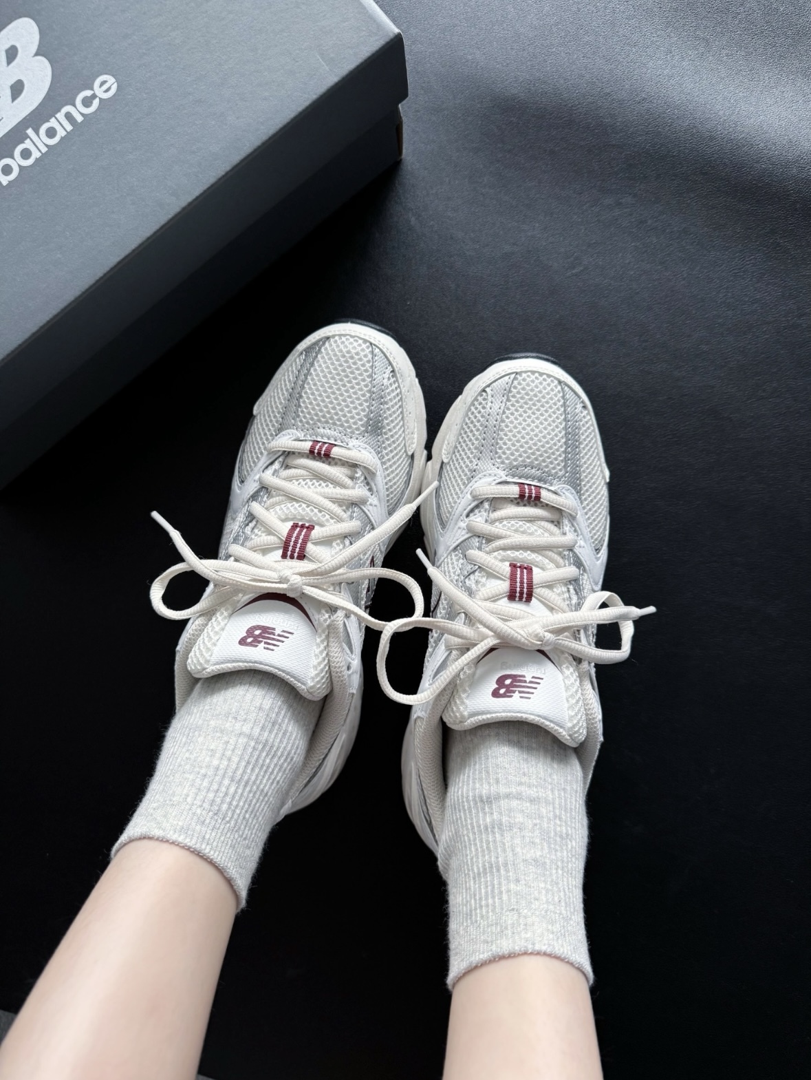 New Balance NB 530 櫻桃奶霜 酒紅色 白銀色 Y2K 復古 慢跑鞋 MR530SZ/預購