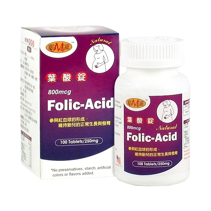 美天健 葉酸錠800mcg 100錠