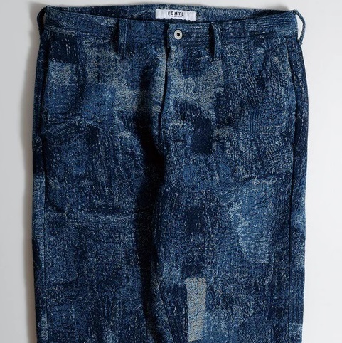 FDMTL JAPAN 2024 A/W JACQUARD BORO PANTS RINSE - PRE ORDER ITEM (預訂中)