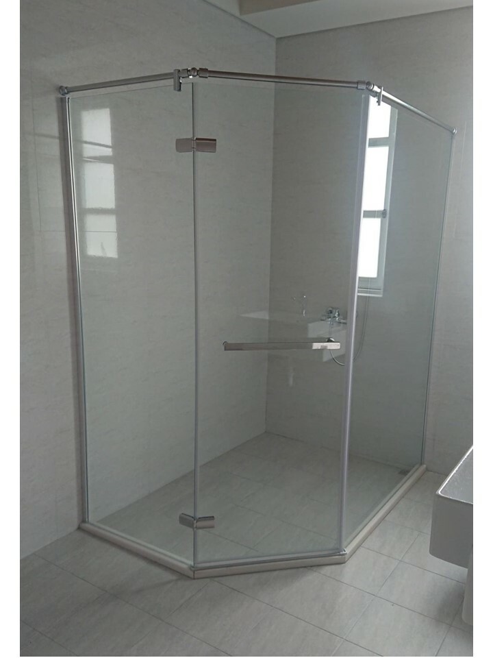 五字型無框淋浴拉門(3片式)   訂製品