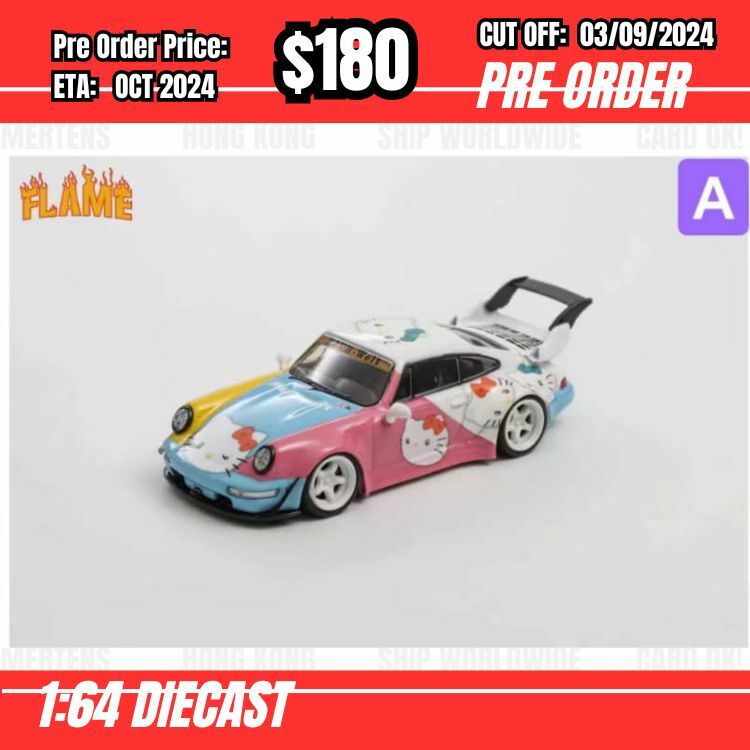 PO-$180 * Flame Model * 1:64 RWB964 Hello Kity [OD25/08]