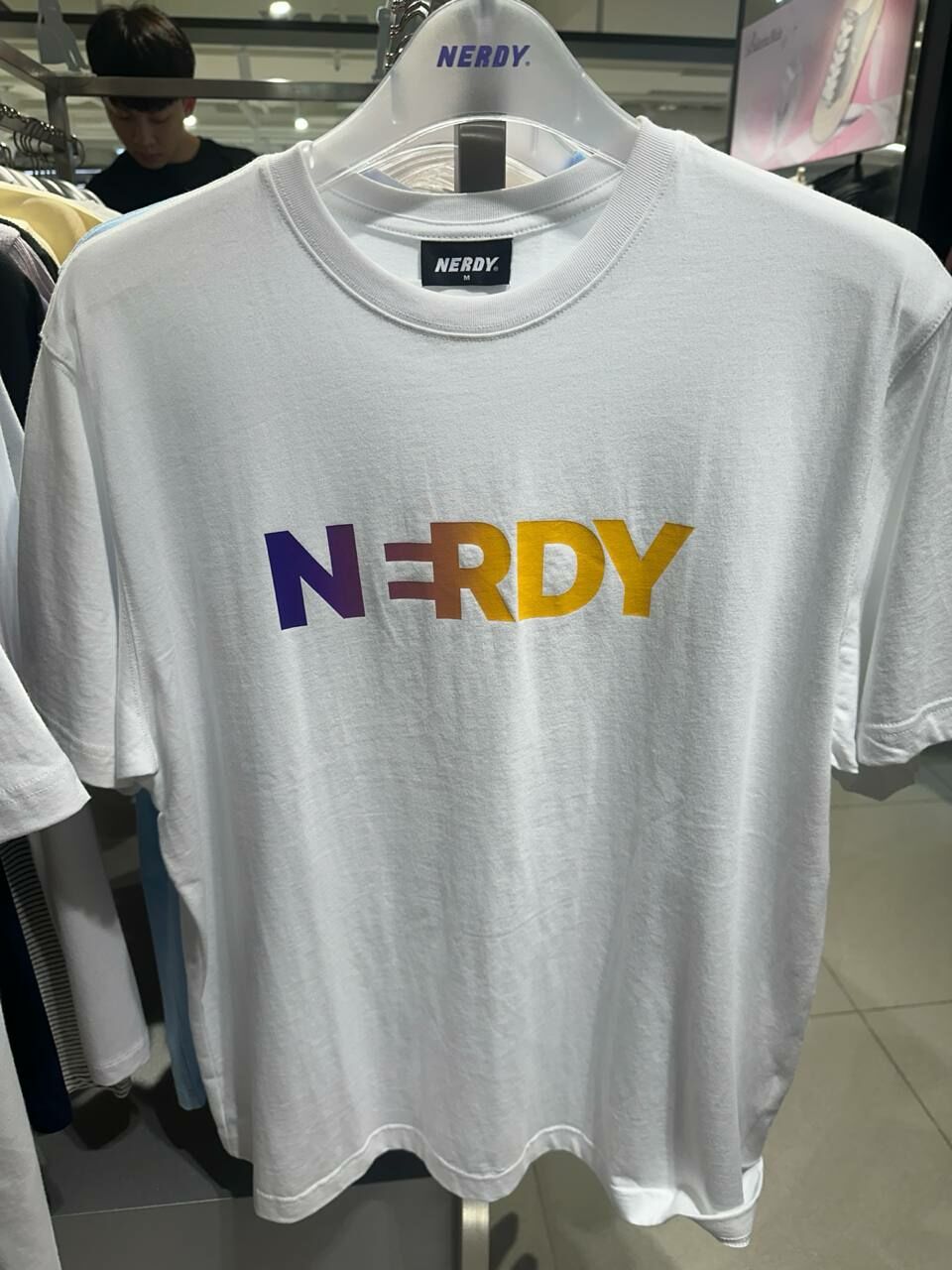 [S] NERDY BLENK GRADATION LOGO S/S T-SHIRT,WHITE, PNEU24ST330005 (SN456)
