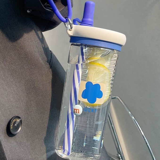 《4678》可愛圓邊少女色易攜便水壺800ml