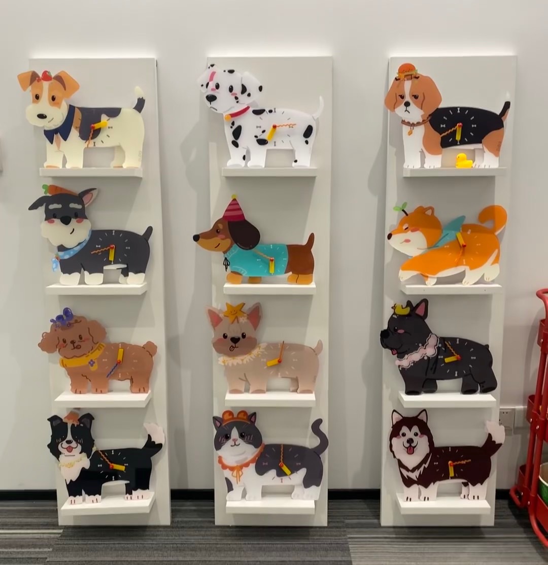 毛小孩壓克力時鐘（限宅配）