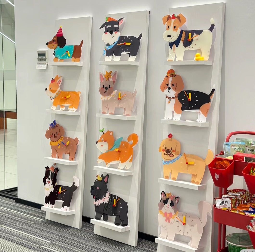 毛小孩壓克力時鐘（限宅配）