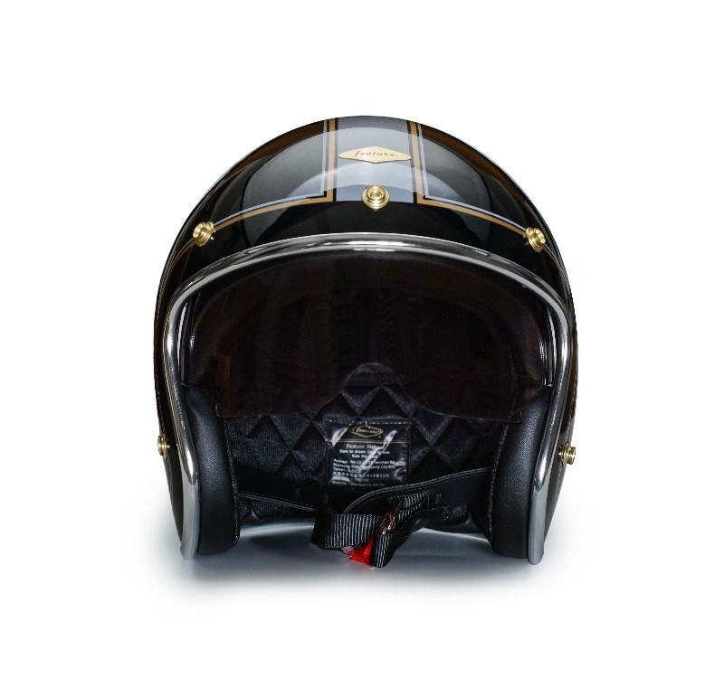 Feture 彫虎 聯名設計款 亮光曜石黑 內襯可拆洗 內墨片 復古帽