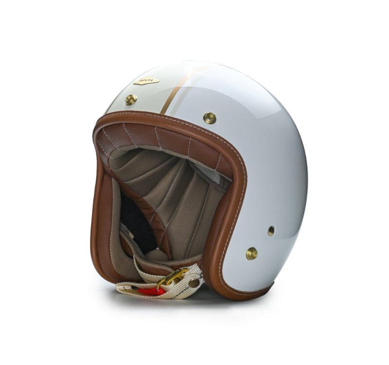 Feture GODEN高登CUSTOM 亮光雪地白 內襯可拆洗 復古帽