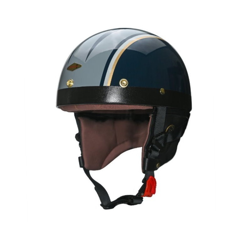 Feture JASON傑生(小羊皮) 亮光暗夜藍 半月復古帽