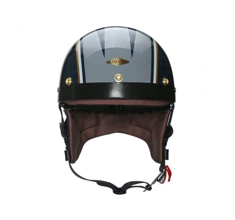 Feture JASON傑生(小羊皮) 亮光暗夜藍 半月復古帽