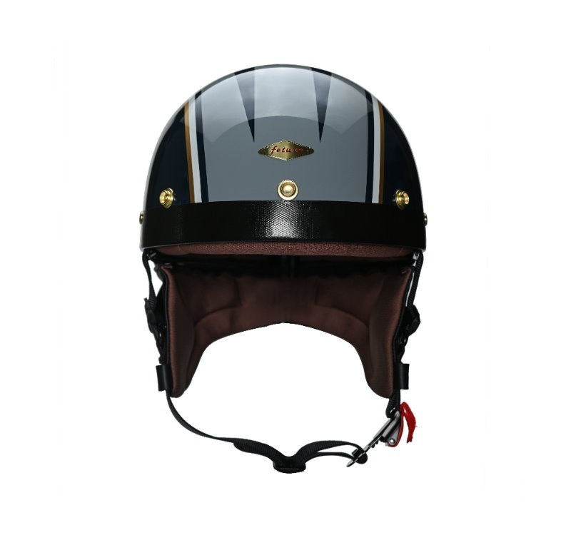 Feture JASON傑生(小羊皮) 亮光曜石黑 半月復古帽