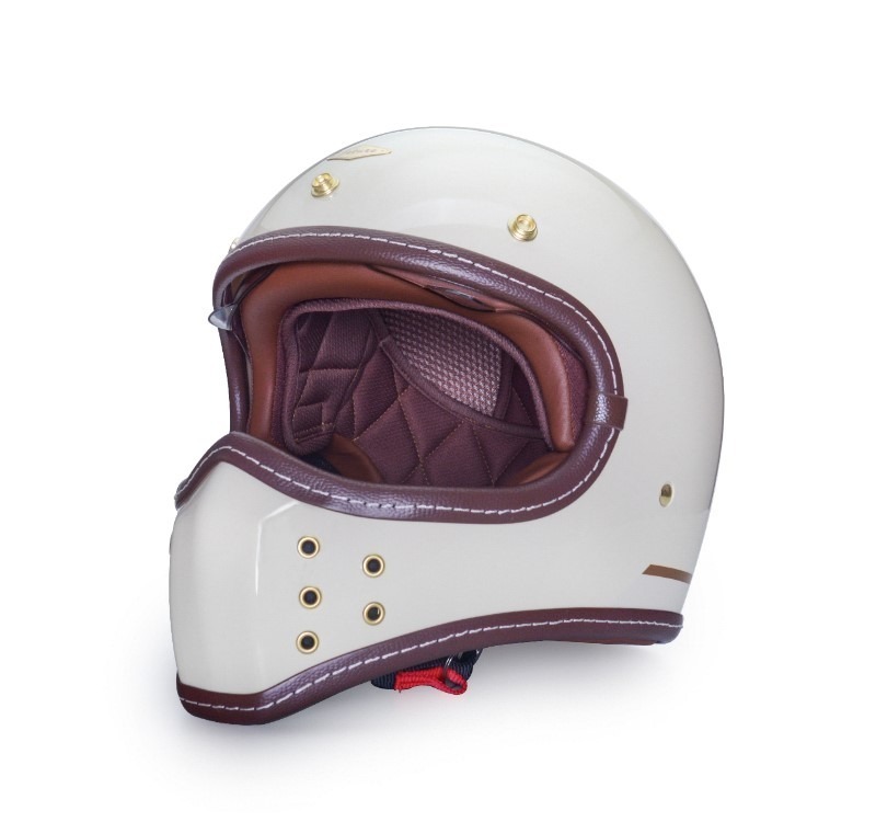 Feture SIMON 賽門 亮光象牙白 內襯可拆洗 山車帽 復古帽