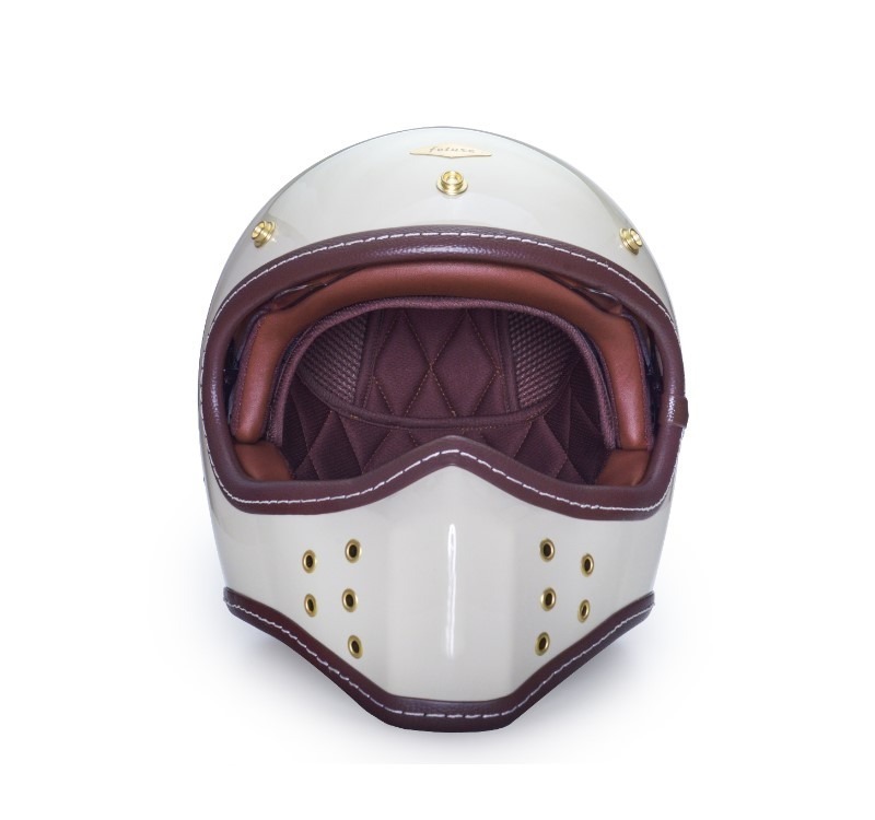 Feture SIMON 賽門 亮光象牙白 內襯可拆洗 山車帽 復古帽