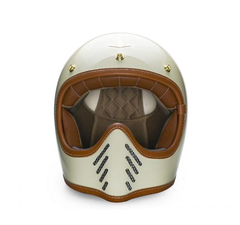 Feture STEVEN史帝文CUSTOM 亮光象牙白 內襯可拆洗 山車帽 復古帽