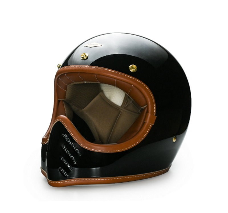 Feture STEVEN史帝文CUSTOM 亮光曜石黑 內襯可拆洗 山車帽 復古帽