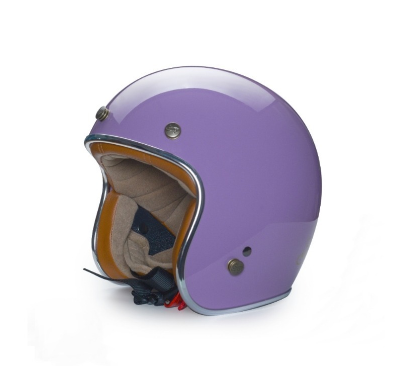 Moder MORENDI莫蘭迪 亮光淺灰紫 內襯可拆洗 排齒扣 復古帽