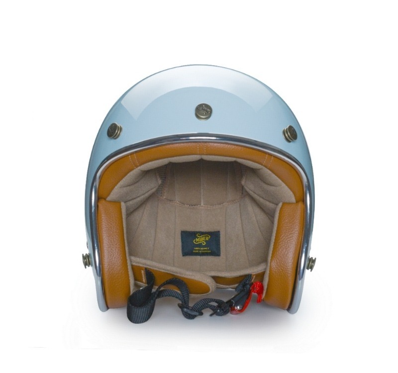 Moder MORENDI莫蘭迪 亮光淺水藍 內襯可拆洗 排齒扣 復古帽