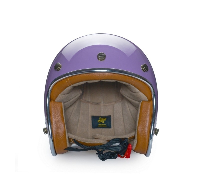 Moder MORENDI莫蘭迪 亮光淺灰紫 內襯可拆洗 排齒扣 復古帽