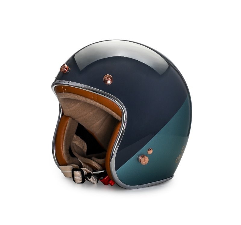 Moder ARON艾倫 亮光石墨藍 內襯可拆洗 排齒扣 復古帽