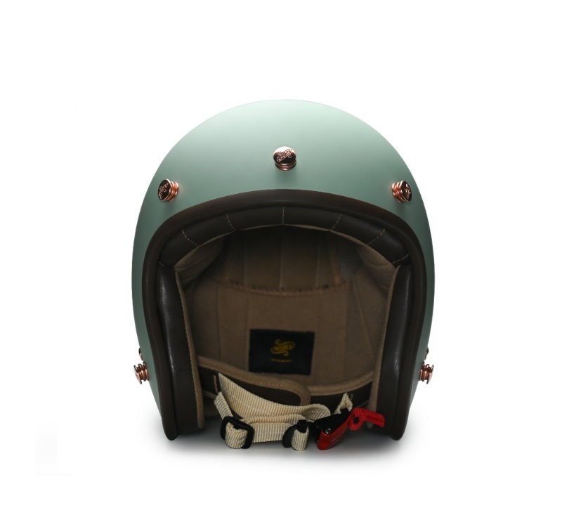 Moder BELLE貝爾(小帽體) 平光灰漠綠 內襯可拆洗 排齒扣 復古帽