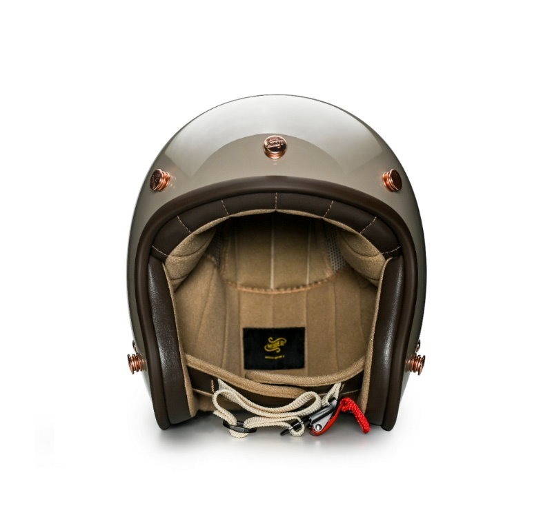 Moder BELLE貝爾(小帽體) 亮光淡漠駝 內襯可拆洗 排齒扣 復古帽