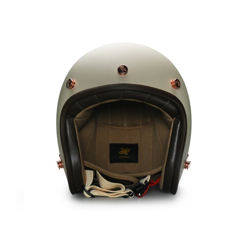 Moder BELLE貝爾(小帽體) 平光淺奶茶 內襯可拆洗 排齒扣 復古帽