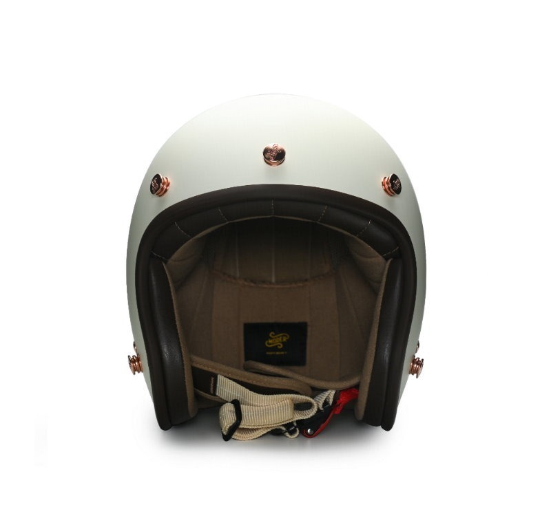 Moder BELLE貝爾(小帽體) 平光椰奶白 內襯可拆洗 排齒扣 復古帽