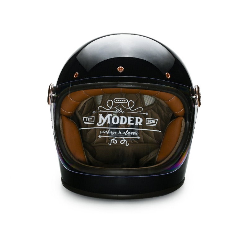 Moder BENJAMIN本傑明 亮光曜石黑 內襯可拆洗 樂高帽 復古帽