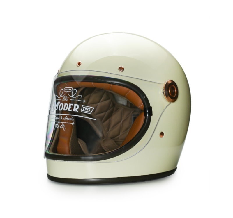 Moder BENJAMIN本傑明 亮光象牙白 內襯可拆洗 樂高帽 復古帽