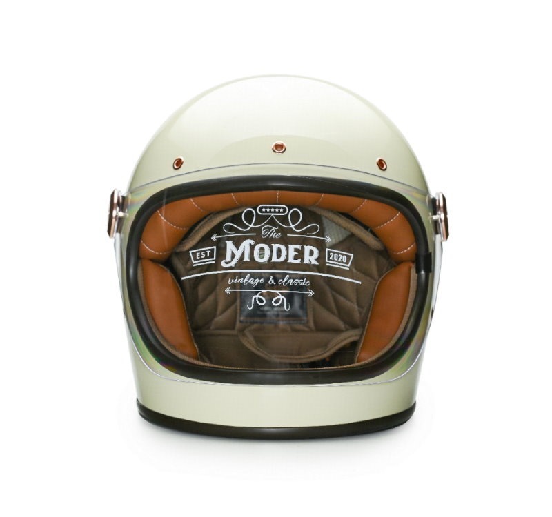 Moder BENJAMIN本傑明 亮光象牙白 內襯可拆洗 樂高帽 復古帽