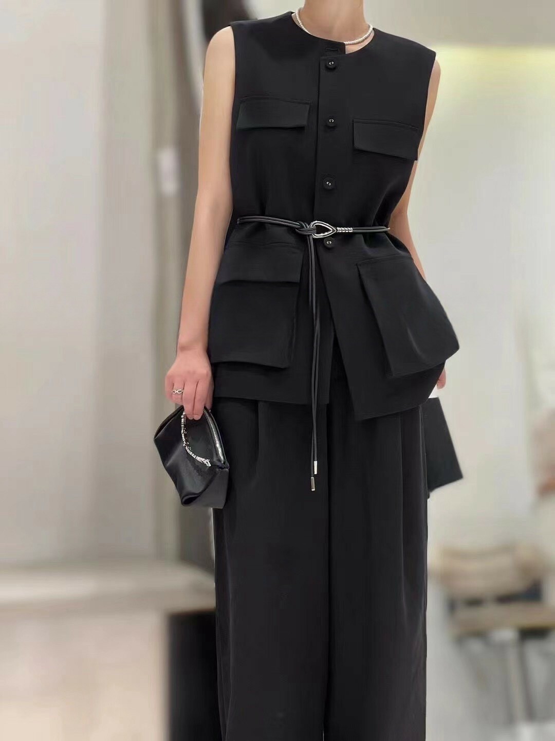 打褶中腰西裝褲(香港設計師)