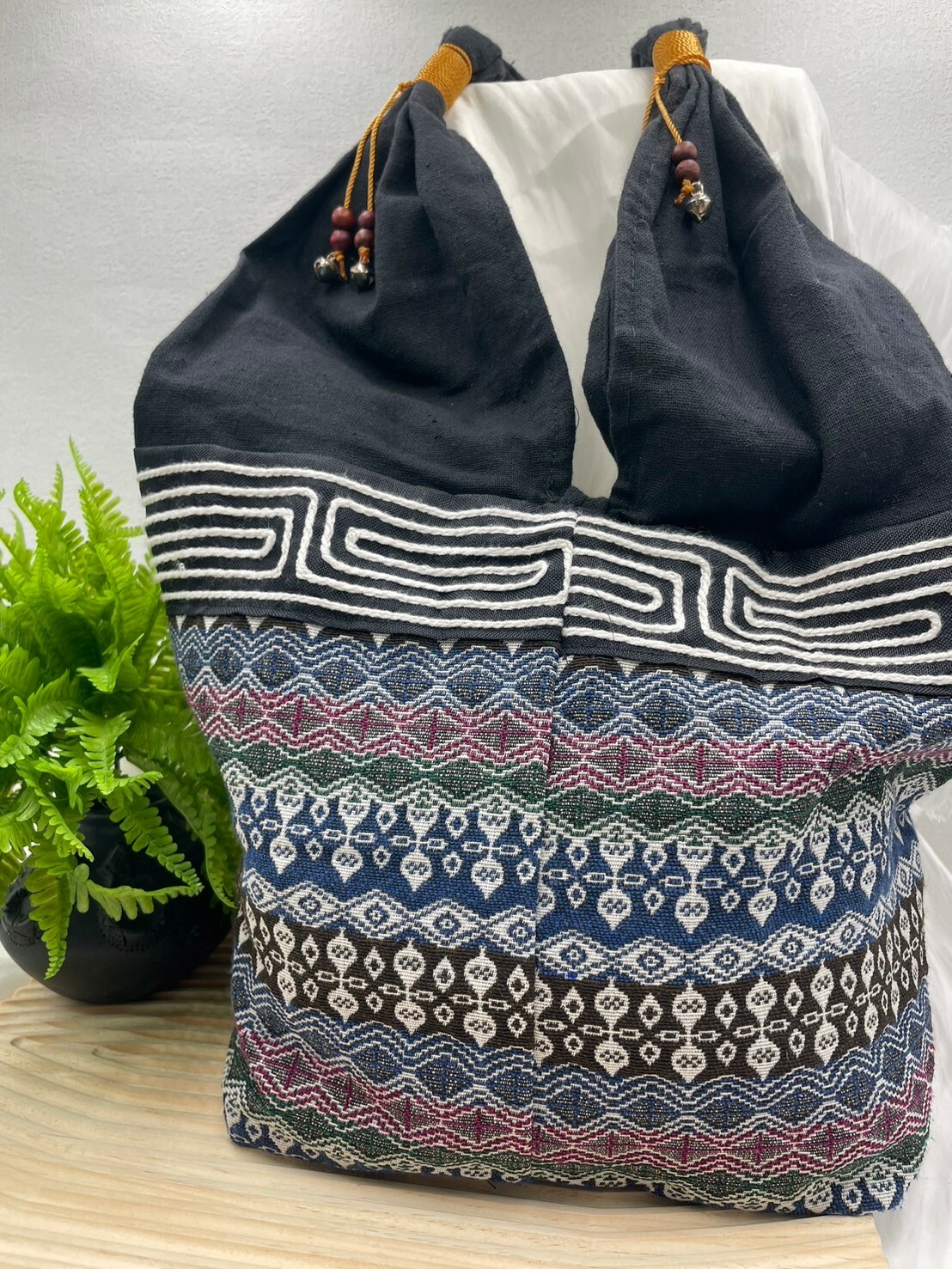 圖騰織布大手提包No.2寬33深23