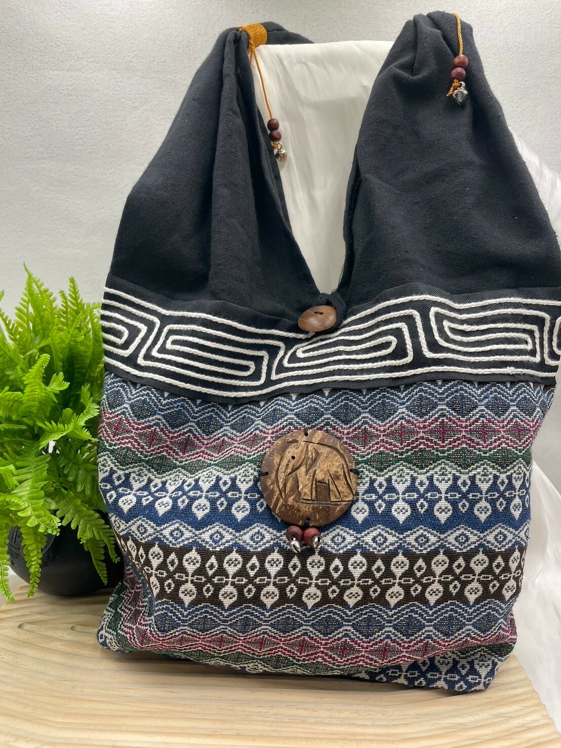 圖騰織布大手提包No.2寬33深23