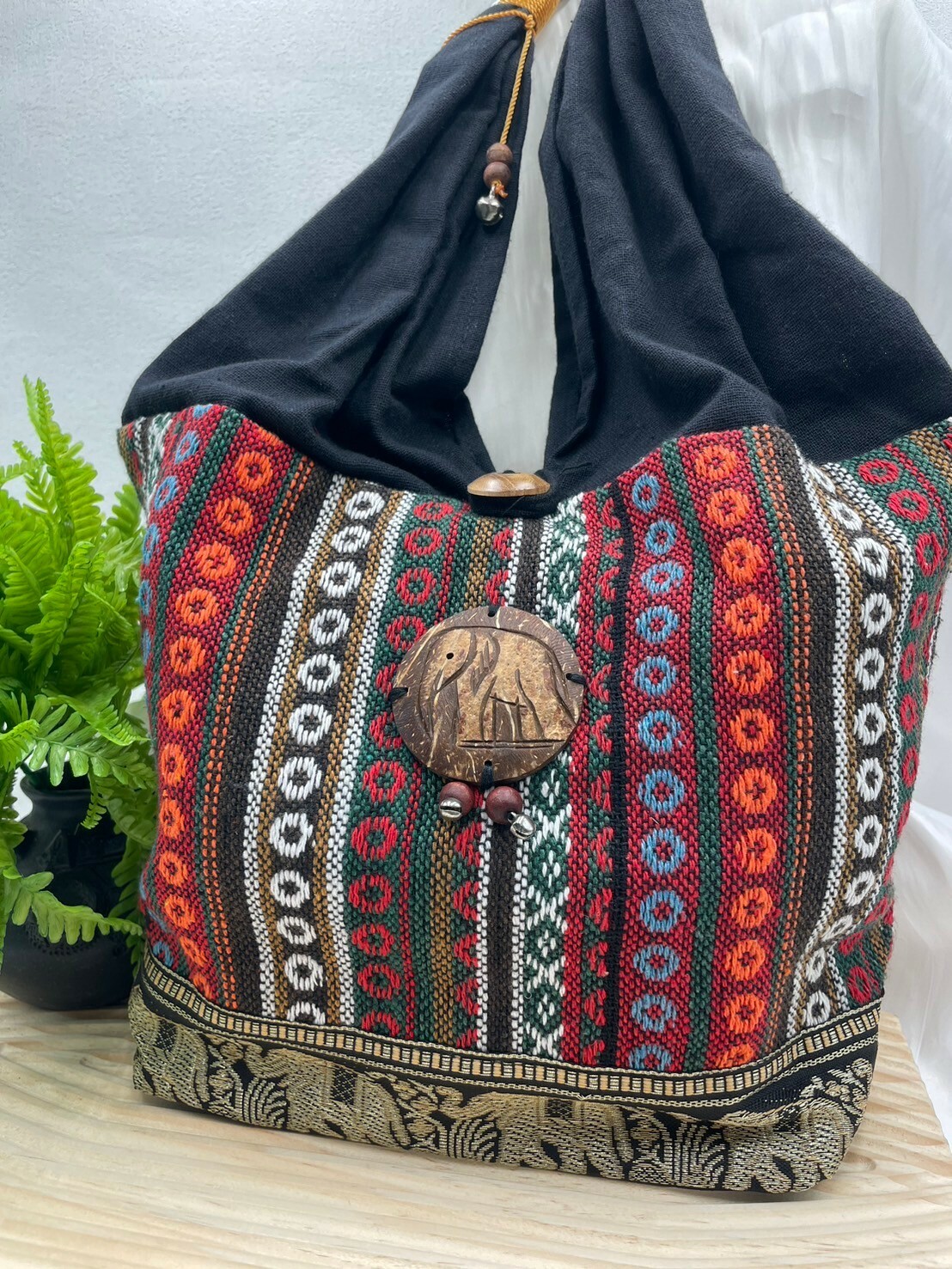 圖騰織布大手提包No.7寬33深23