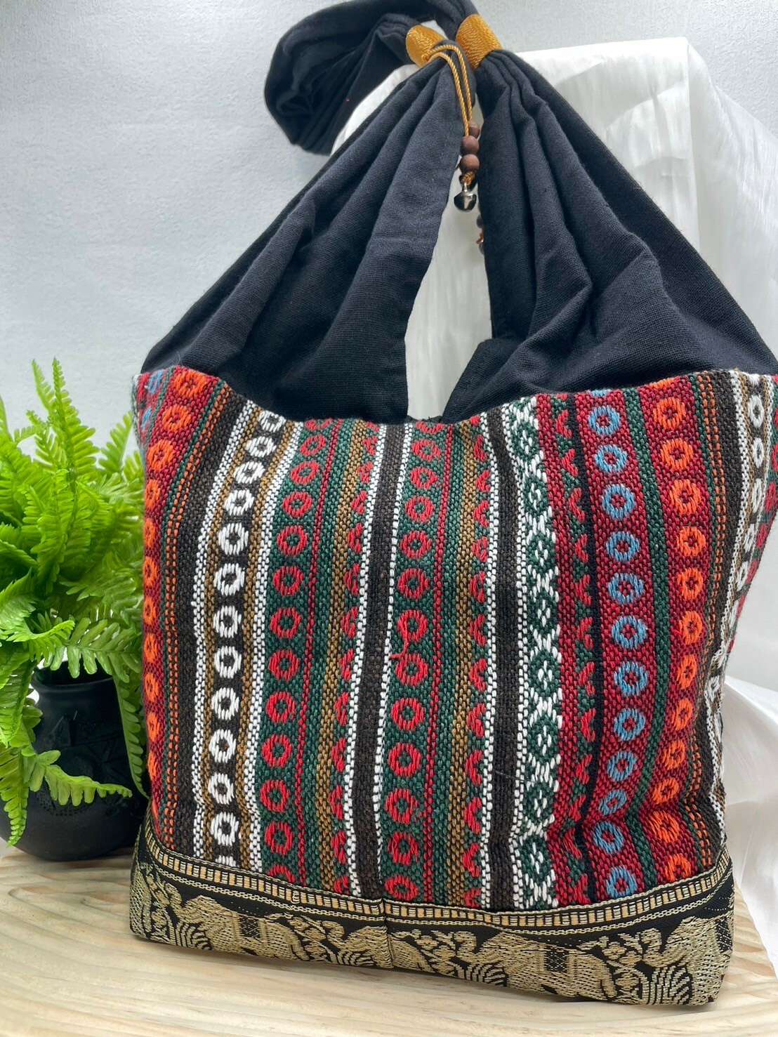 圖騰織布大手提包No.7寬33深23