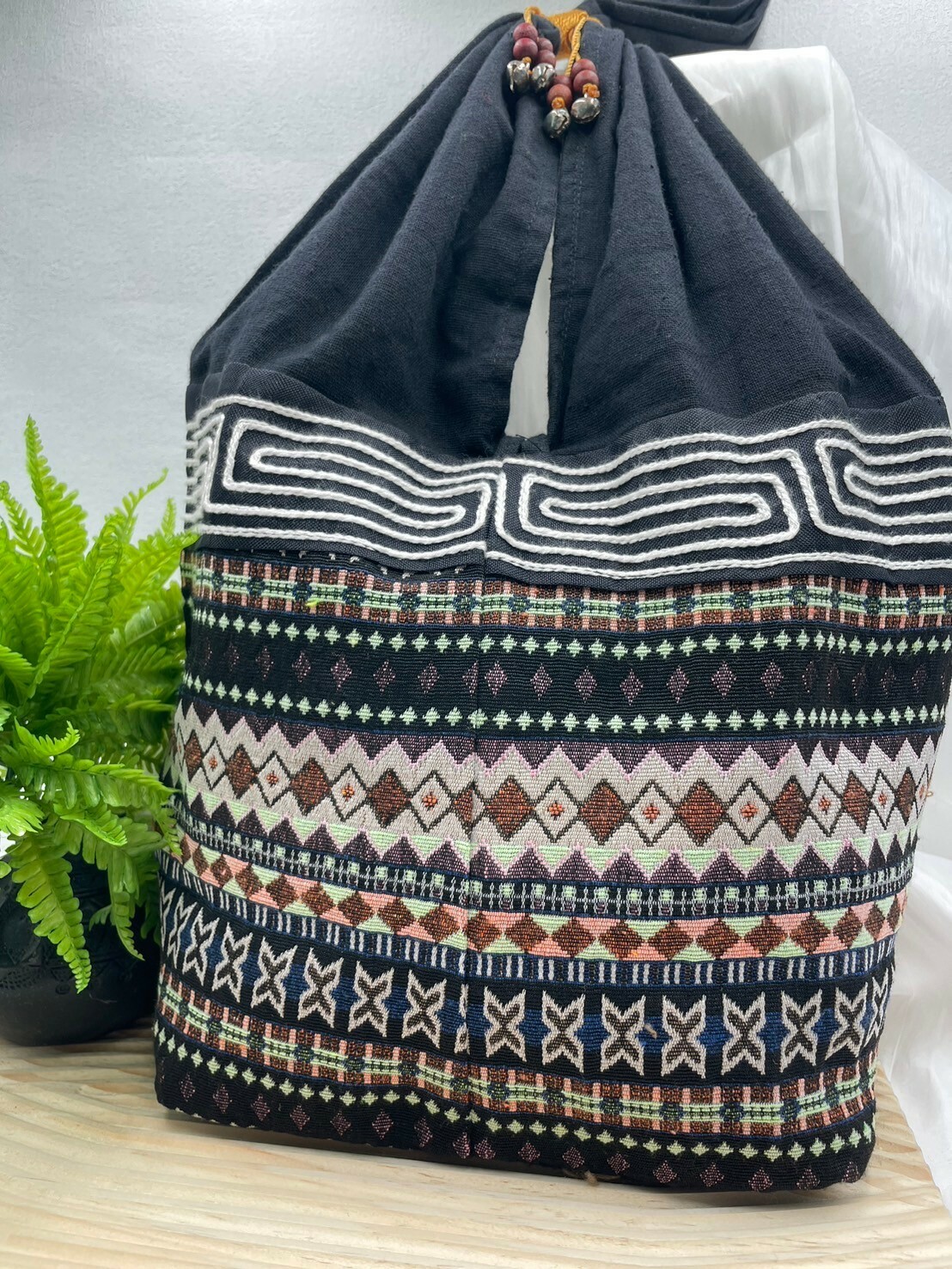 圖騰織布大手提包No.8寬33深23