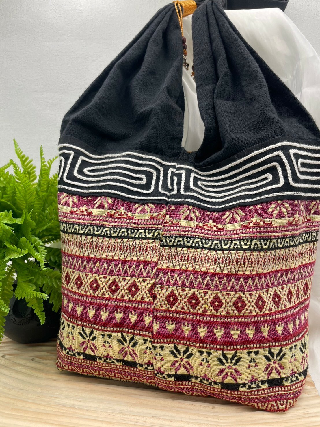 圖騰織布大手提包No.10寬33深23