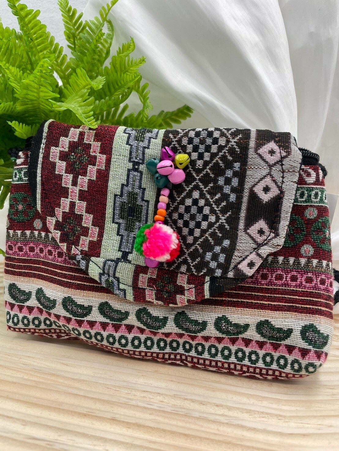 圖騰織布斜肩包No.8肩帶128寬18深12