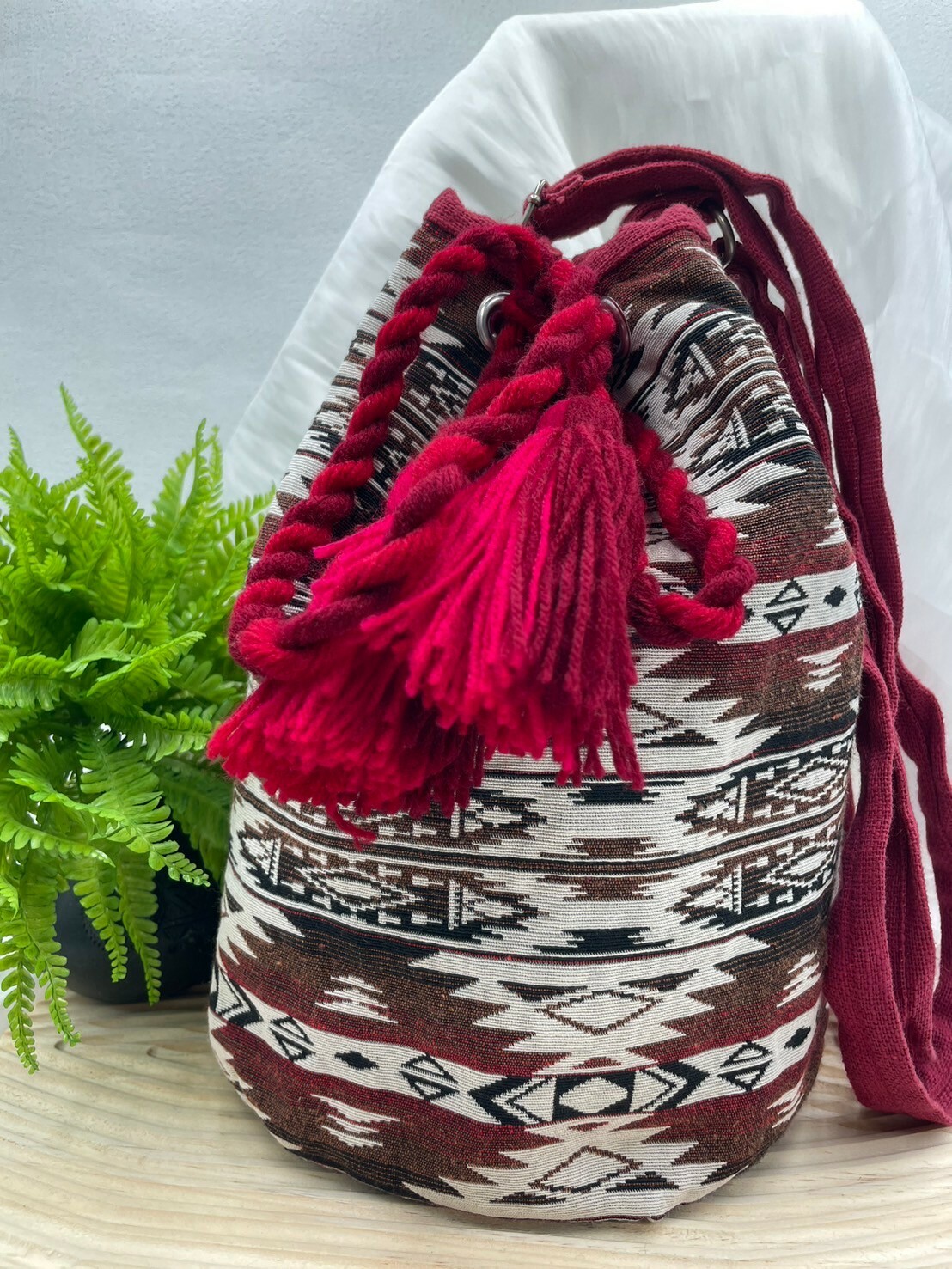 No.1民族風水桶包寬30.5深28.5背帶可調