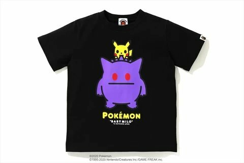 BAPE X POKEMON TEE #8 APE 耿鬼 皮卡丘 寶可夢 聯名 小孩 KID 現貨
