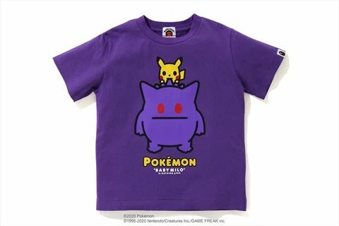 BAPE X POKEMON TEE #8 APE 耿鬼 皮卡丘 寶可夢 聯名 小孩 KID 現貨