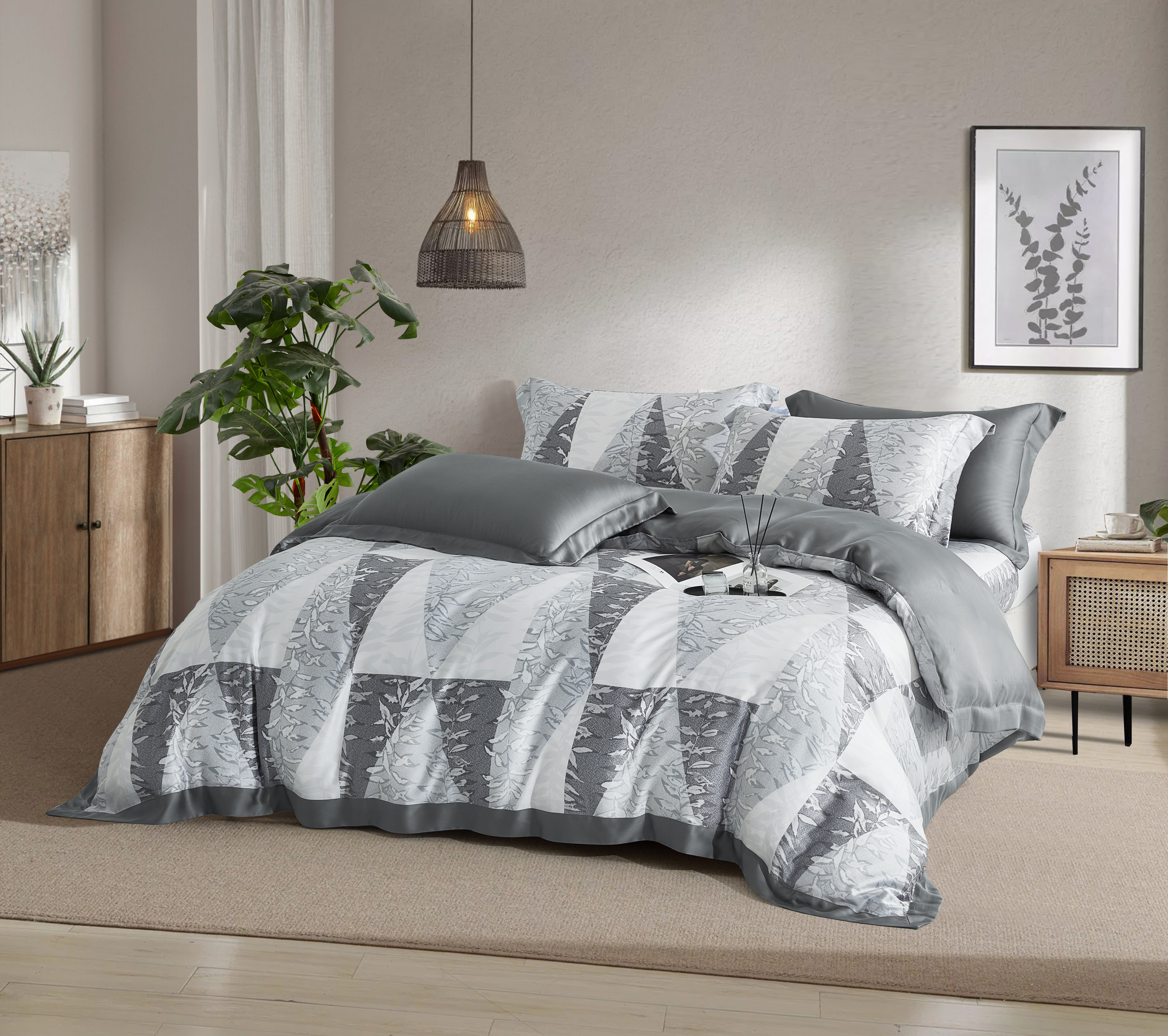 100%60支凡芮思【塞席爾】雙色翅膀款【兩用被+床包】