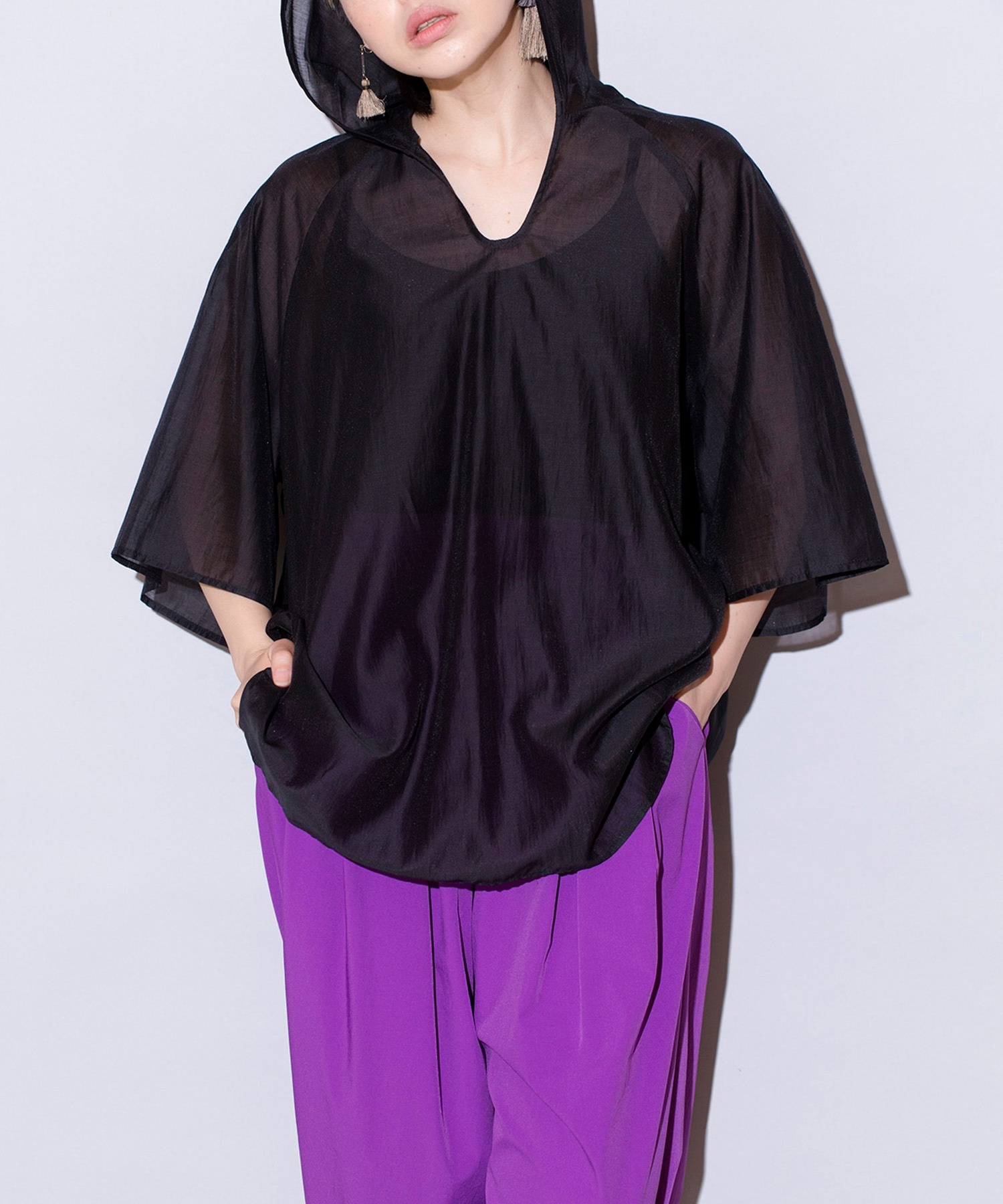 預購 - JP 連帽透透Top