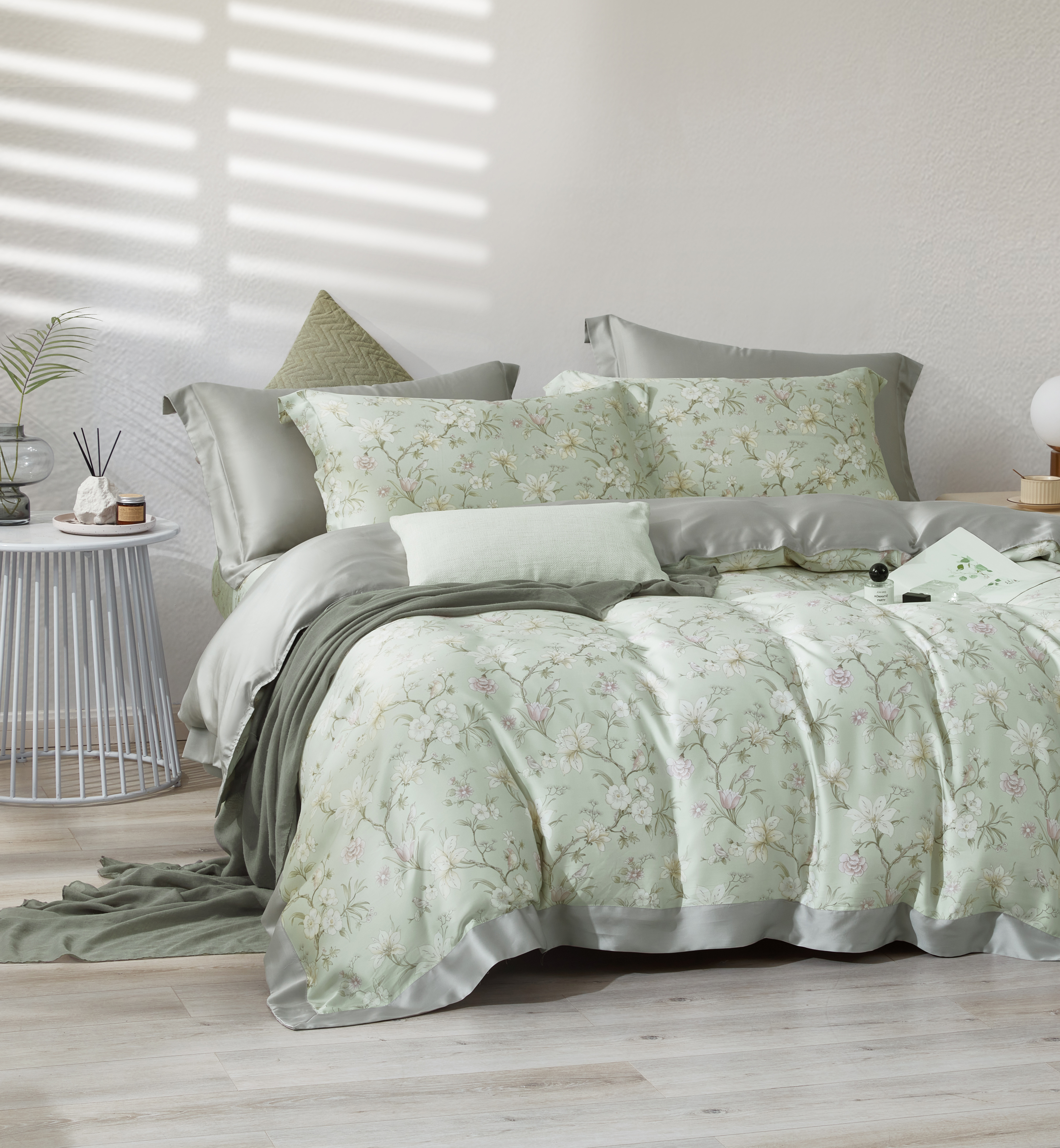 100%60支凡芮思【獨上西樓】雙色翅膀款【兩用被+床包】