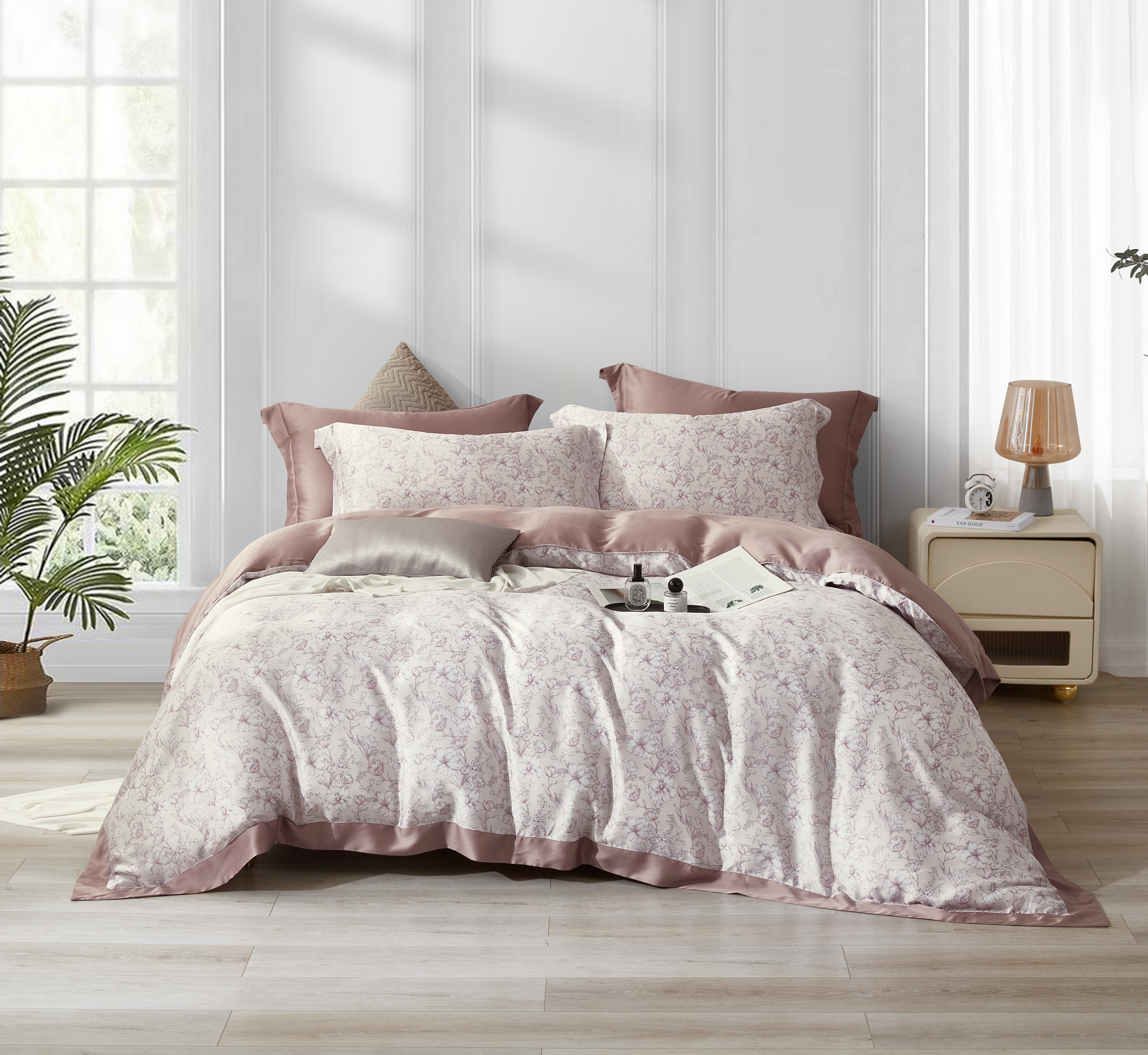 100%60支凡芮思【織夢】雙色翅膀款【兩用被+床包】